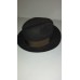 VINTAGE MALLORY BY STETSON BROWN WOOL FEDORA HAT & FEATHER. SIZE 6 34 R.  eb-73256378